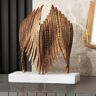 Homary Art Deco Gold Resin Wing Sculpture Ornament Home Decorative Figurine Object Living Room