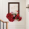 Homary Vintage Red Fake Flower Arrangements Wall Hanging Decoration Artificial Silk Flower