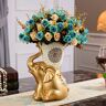 Homary Shinely Gold Luxury Artificial Flower Arrangement in Vase Table Centerpiece Fake Flower