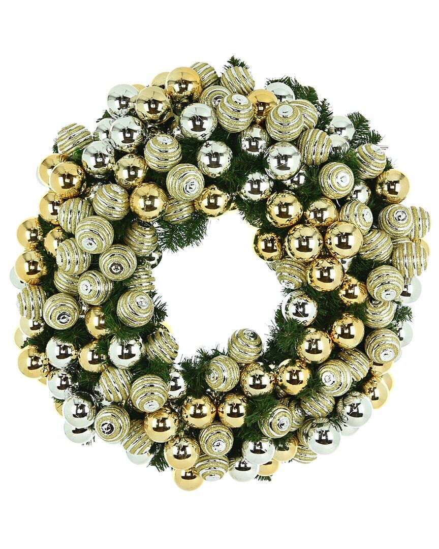Creative Labs Displays Evergreen Holiday Wreath Gold NoSize