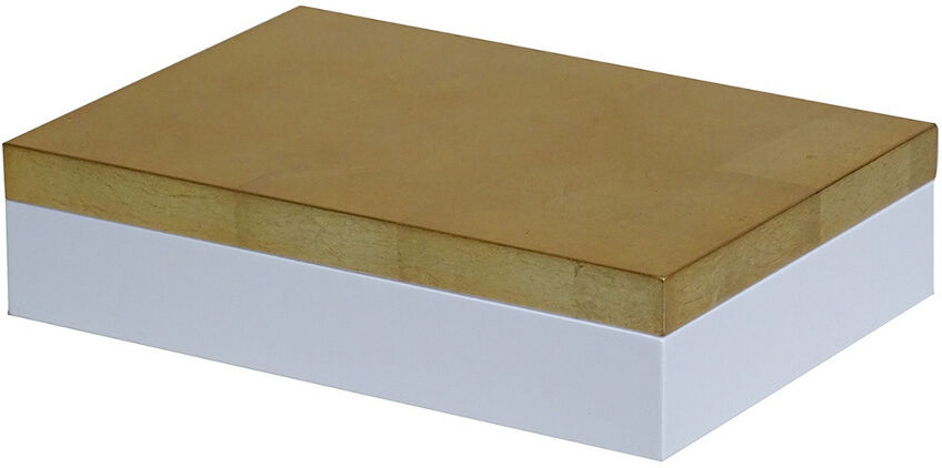 BIDKhome Large Box with Gold Leaf Lacquer Lid Gold NoSize