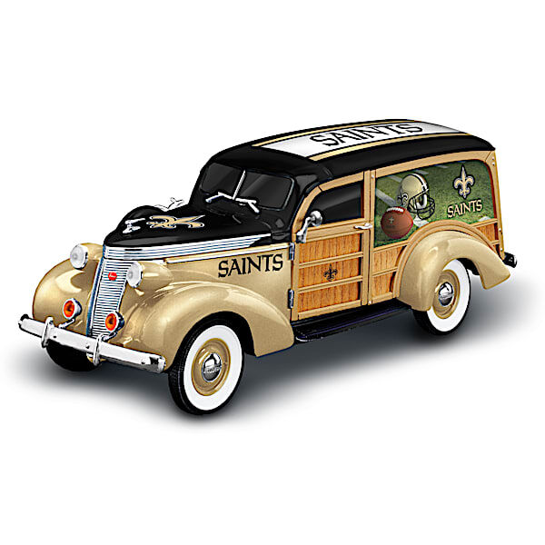 The Hamilton Collection New Orleans Saints 1937 Woody Wagon Sculpture