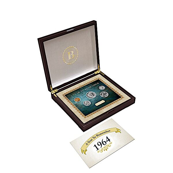 Bradford Authenticated Personalized Birth Year U.S. Coin Set With Custom Display Box