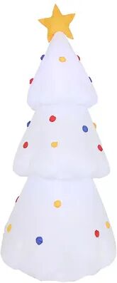 SUNNYDAZE DECOR Sunnydaze Large Inflatable Christmas Decoration - 6-Foot White Holiday Tree