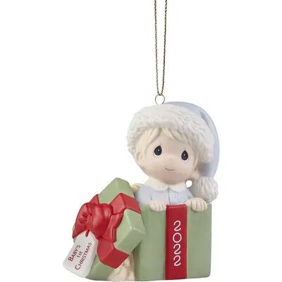 Precious Moments Baby's 1st Christmas Boy Christmas Ornament, Multicolor