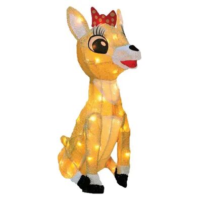 Northlight Seasonal Rudolph the Red Nosed Reindeer Clarice Christmas Light Decoration, Brown