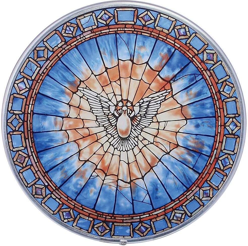 Design Toscano The Holy Spirit Replica Stained Glass Window Panel