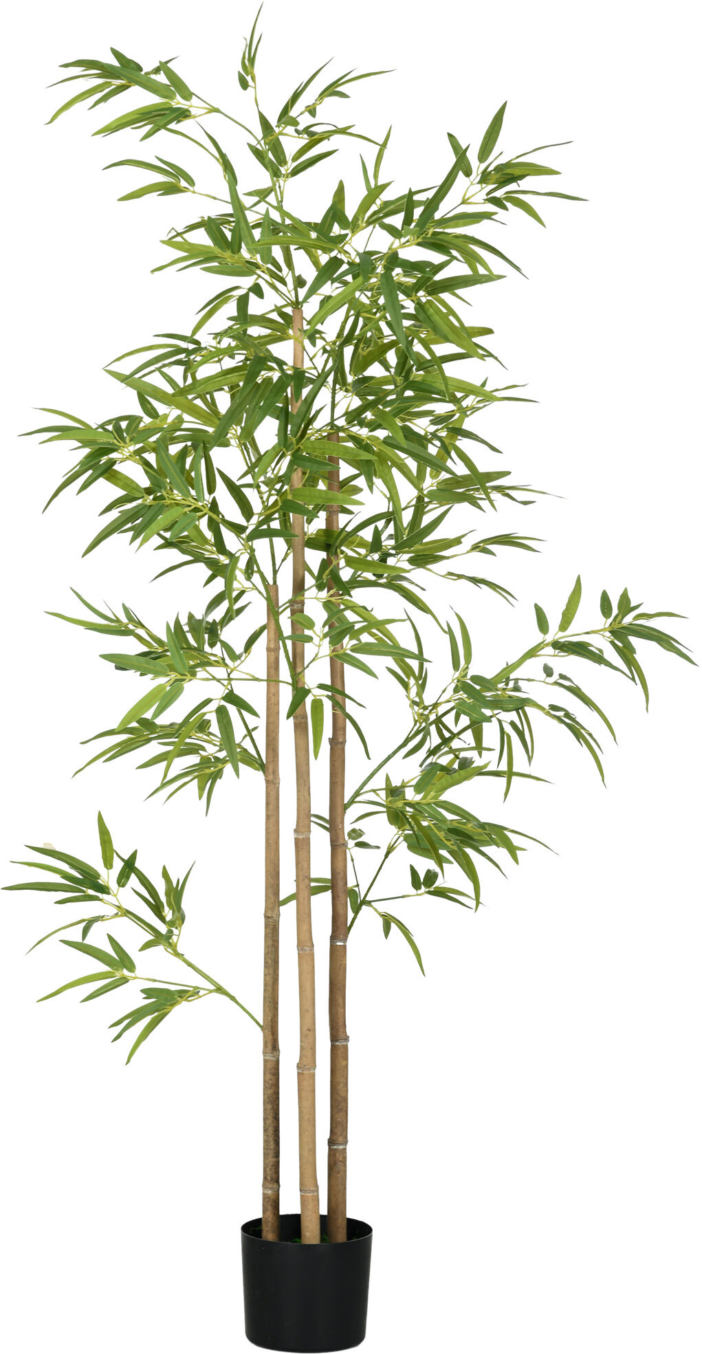 HOMCOM 6ft Fake Bamboo Tree Indoor Outdoor Artificial Plant with Pot for Home Office Living Room Decor   Aosom.com