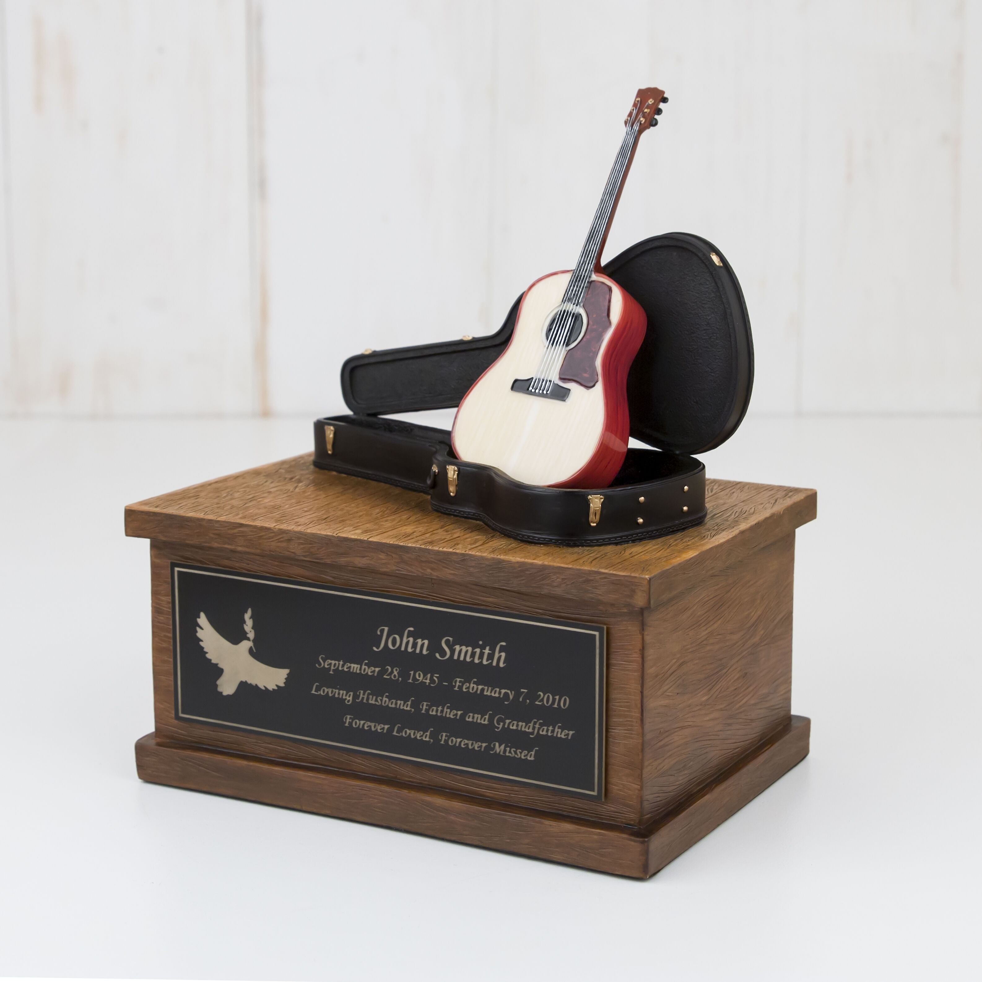 Perfect Memorials Small Acoustic Guitar Cremation Urn - Engravable