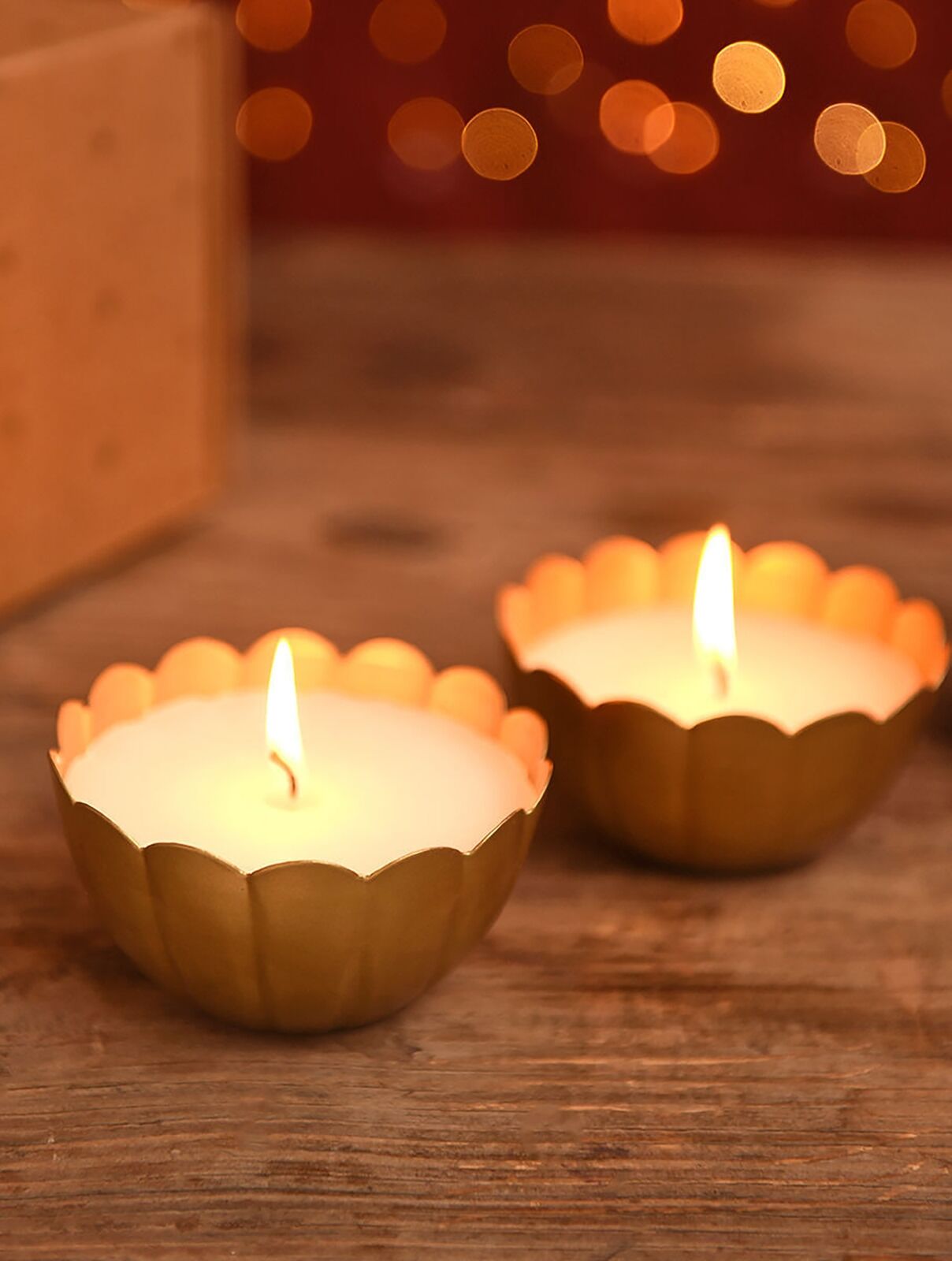 Jaypore Home Decor Gold Diyas