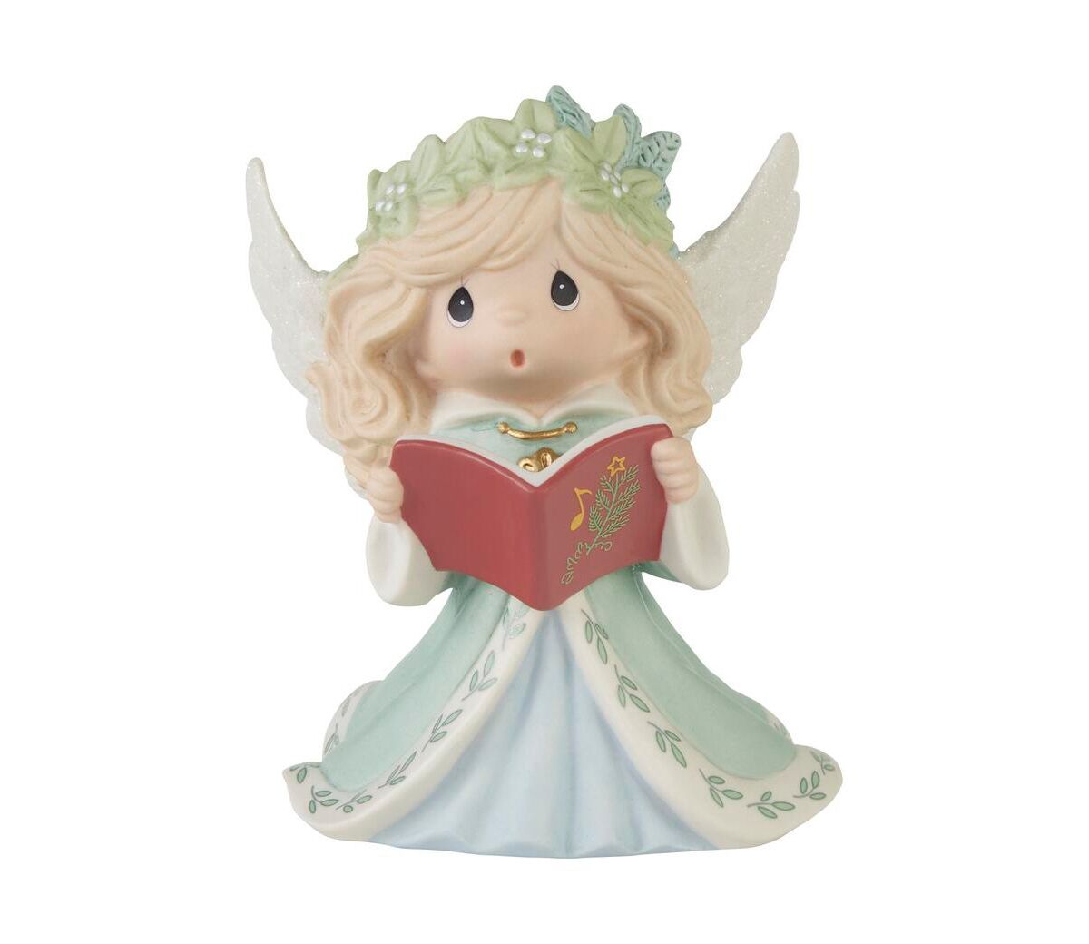 Precious Moments Wishing You Joyful Sounds of The Season Annual Angel Bisque Porcelain Figurine - Multicolored