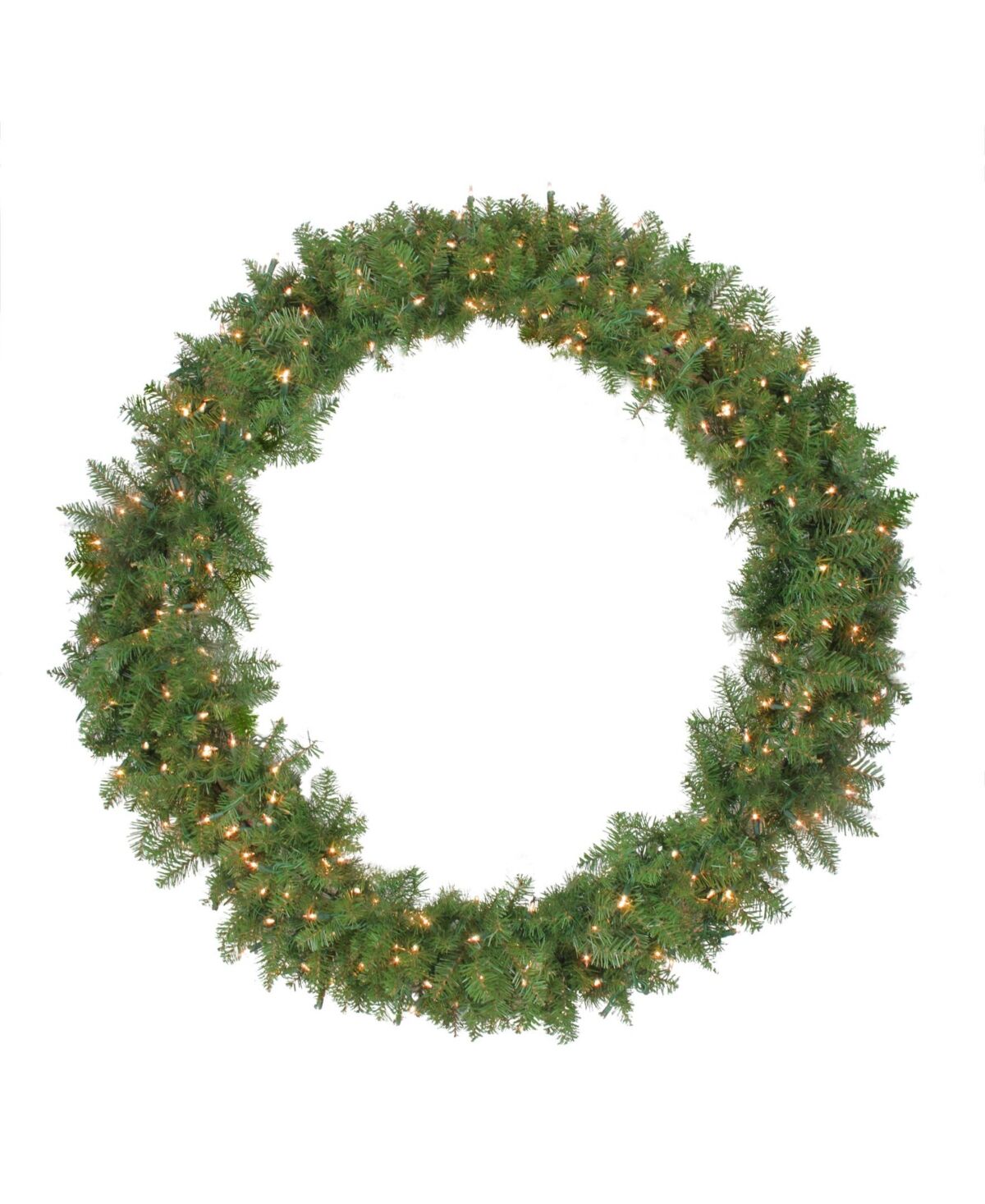 Northlight Pre-Lit Northern Pine Artificial Christmas Wreath - 48-Inch Clear Lights - Green