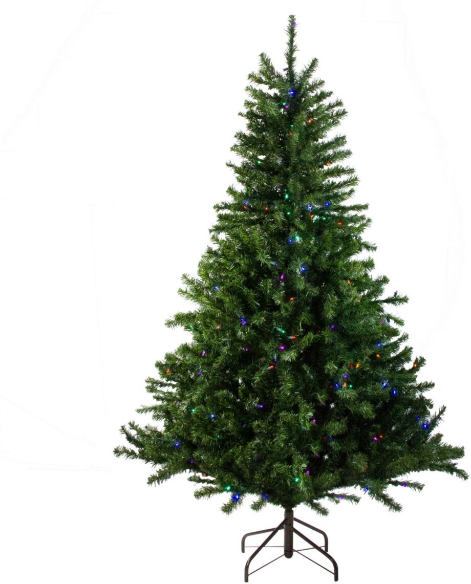 Northlight 6' Pre-Lit Canadian Pine Artificial Christmas Tree - Multi Led Lights - Green