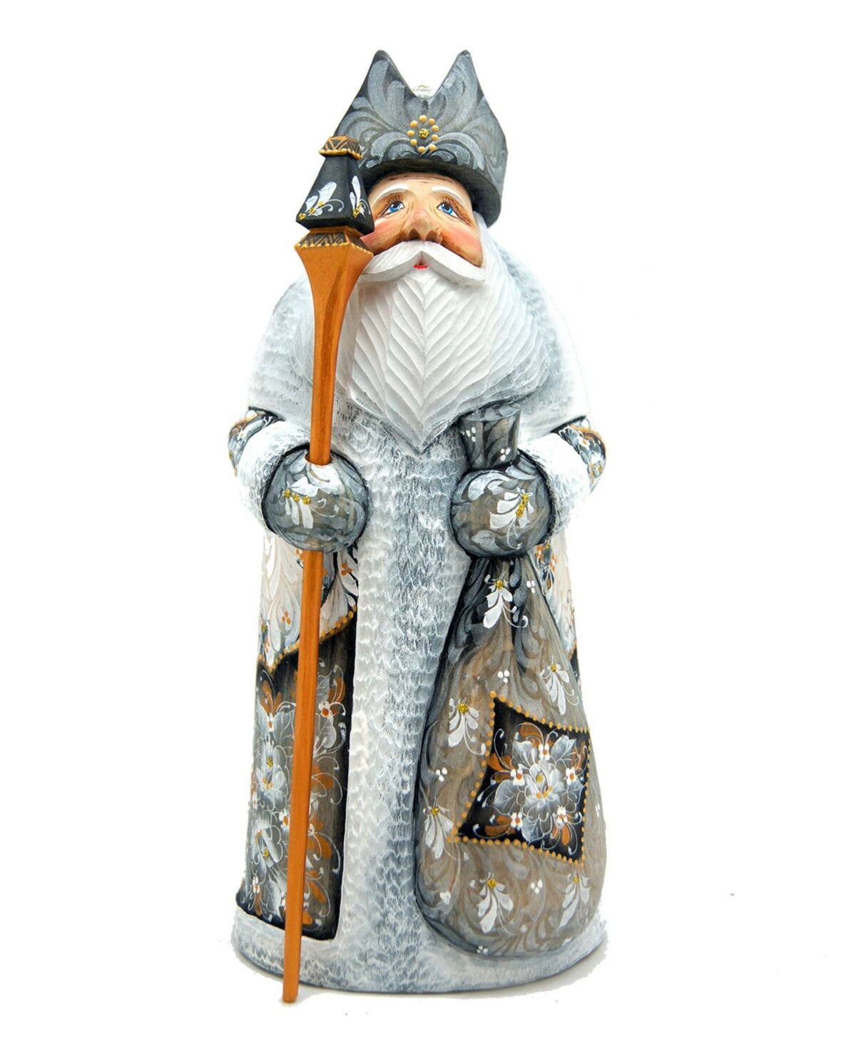 G.DeBrekht Woodcarved and Hand Painted Ornaments Santa Figurine - Multi