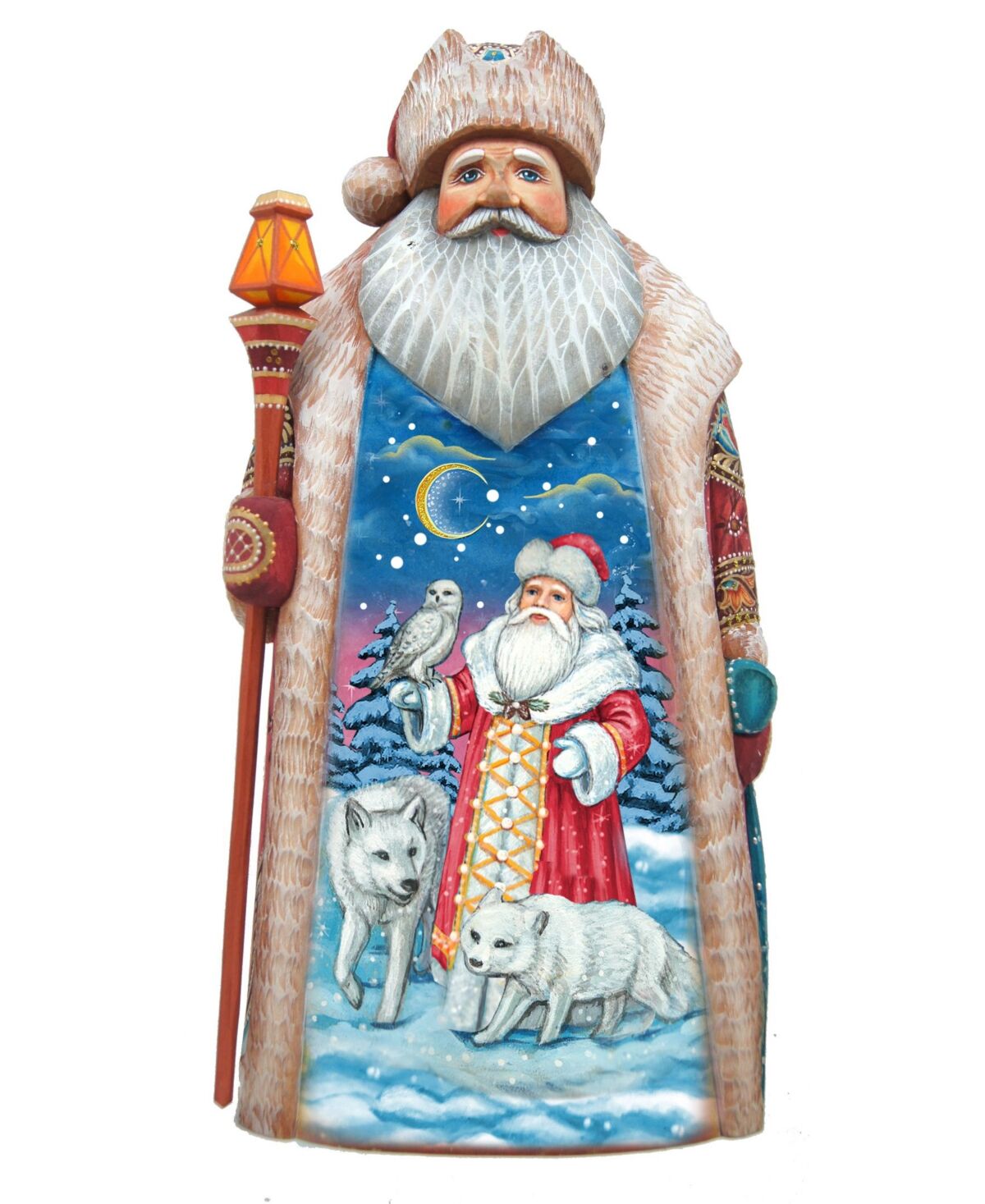 G.DeBrekht Woodcarved Serenity Angel Santa Figurine - Multi