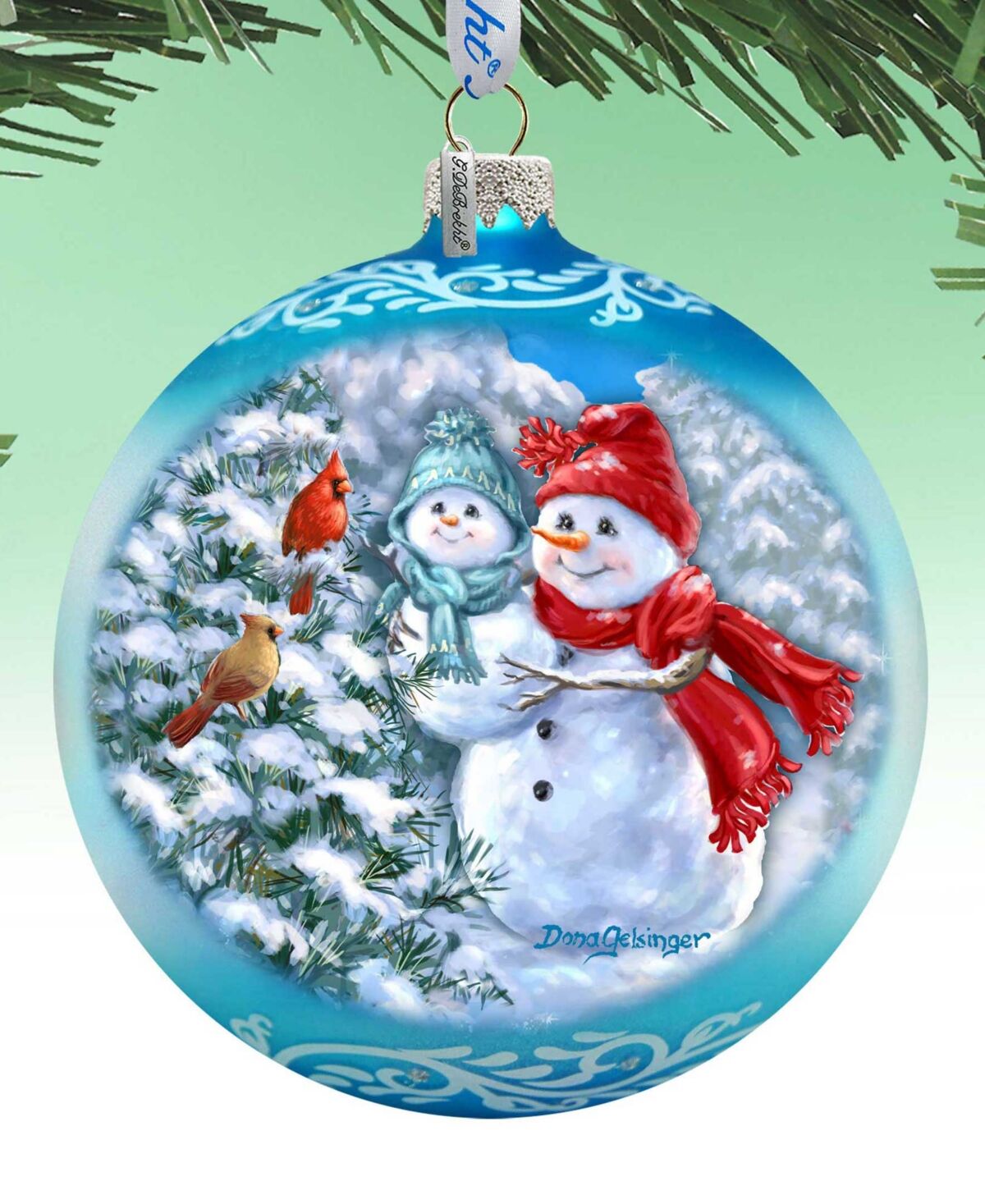 Designocracy Baby Snowman's First Winter Lg Holiday Collectible Ornaments D. Gelsinger - Multi Color