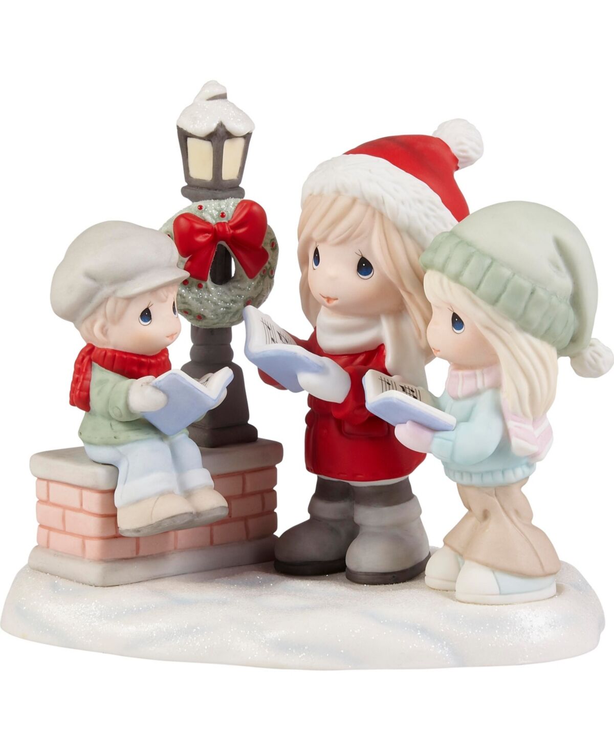 Precious Moments 221029 Here We Come a Caroling Limited Edition Bisque Porcelain Figurine - Multicolor