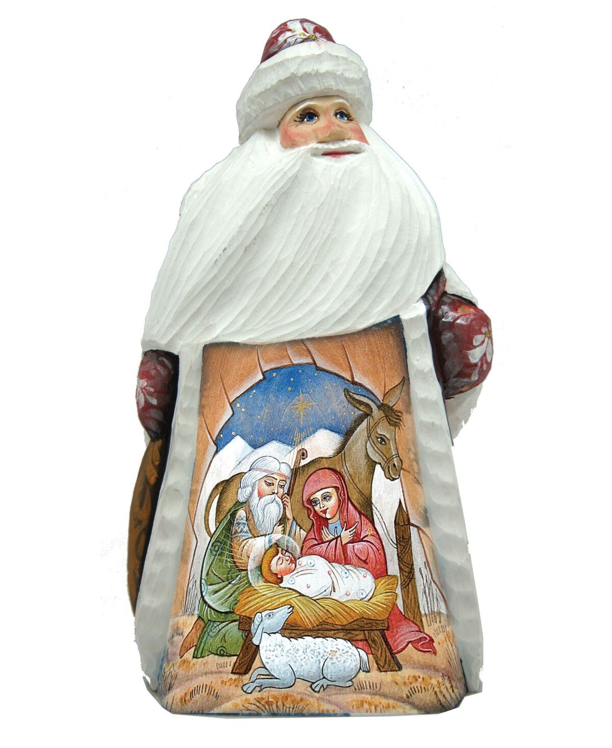 G.DeBrekht Woodcarved and Hand Painted Santa Nativity Figurine - Multi