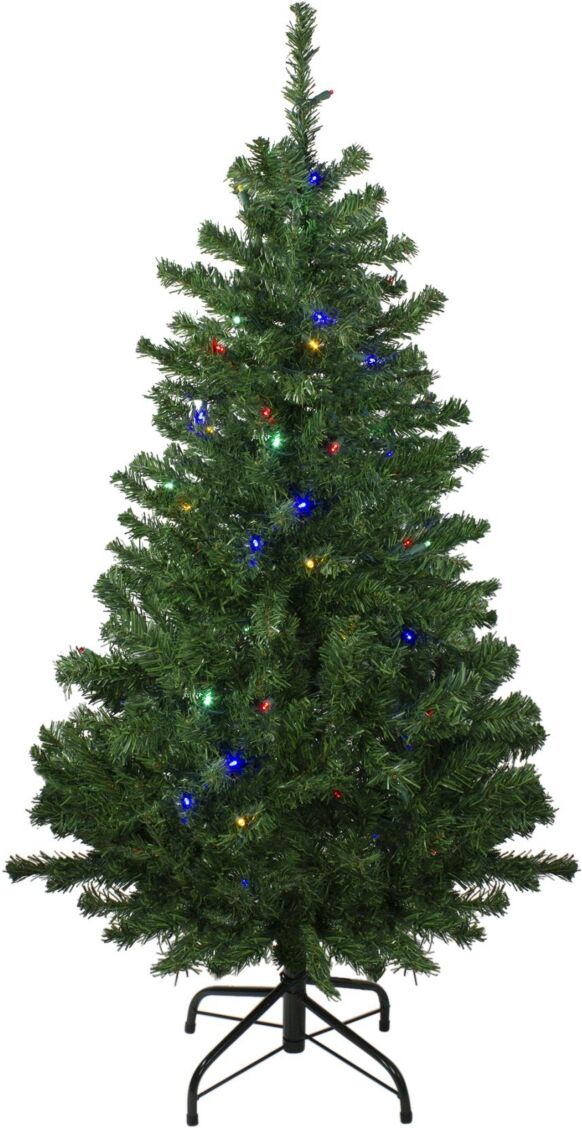 Northlight Pre-Lit Mixed Classic Pine Medium Artificial Christmas Tree-Multi Led Lights - Green