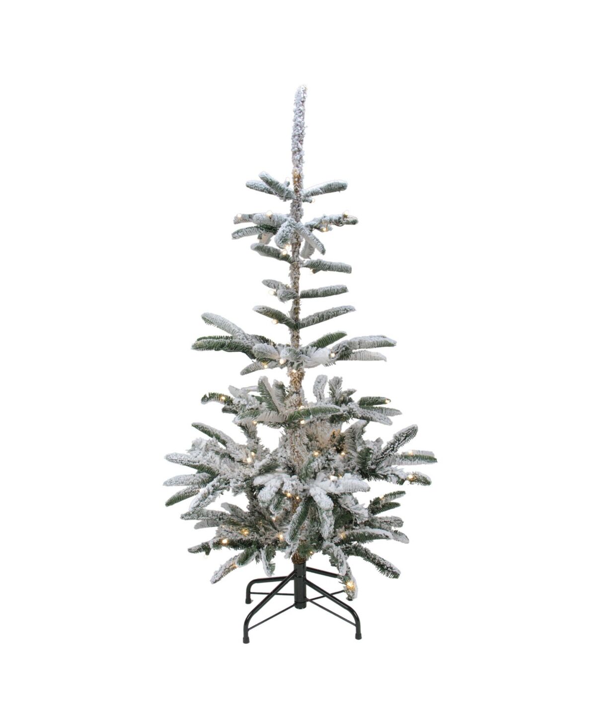 Northlight Pre-Lit Noble Fir Artificial Flocked Christmas Tree-Warm Clear Led Lights - Green