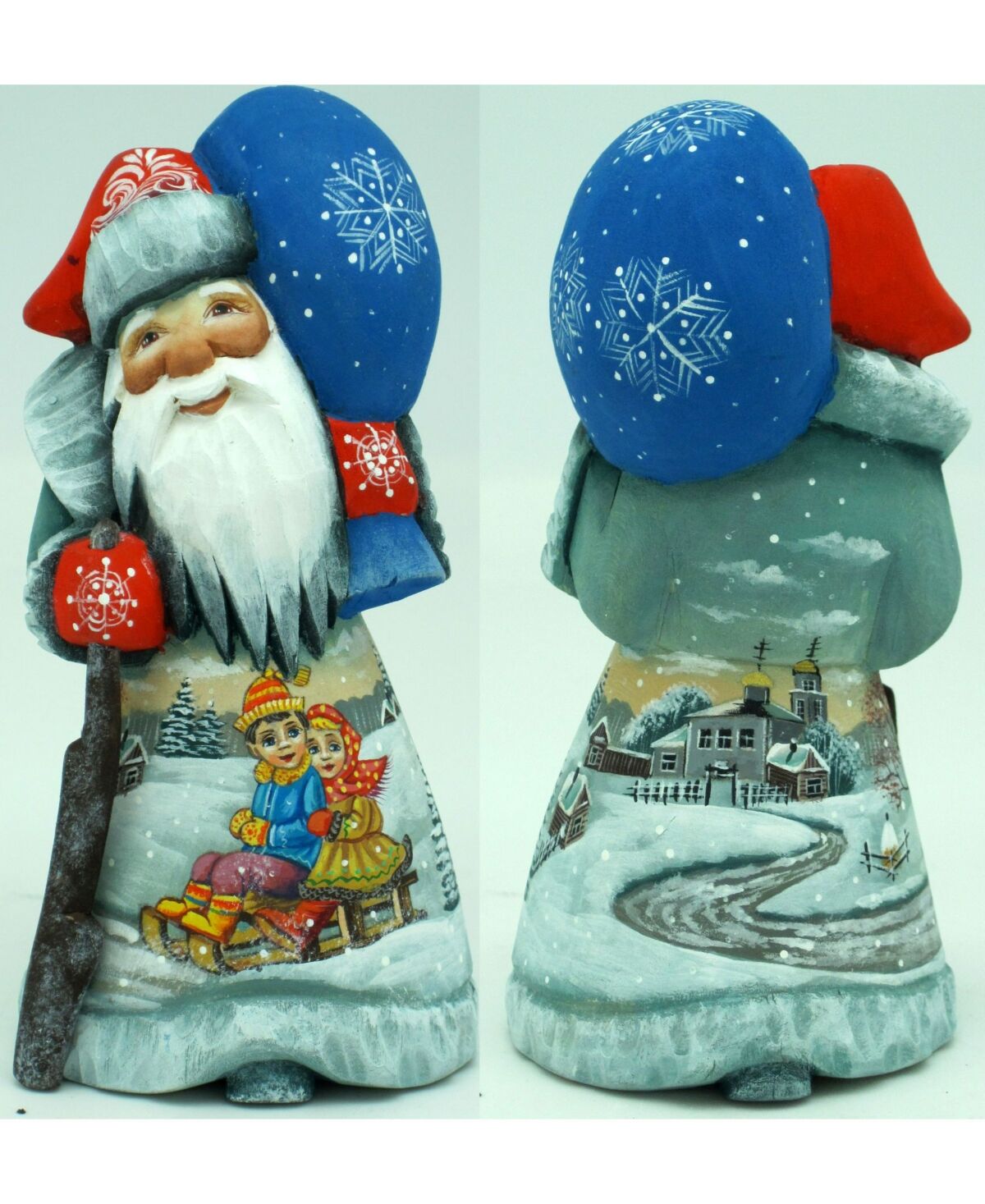 G.DeBrekht Woodcarved and Hand Painted Old World Christmas Joy Santa Figurine - Multi
