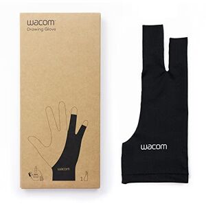 Wacom Drawing Glove – Handschuh zum Zeichnen auf dem Grafik-Display (für Rechts- und Linkshänder, Zeichenhandschuh, schwarz), Black, Unique size