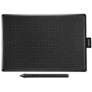 Wacom One by  Stifttablett mit drucksensitivem Stift, geeignet für Windows, Mac & Chromebook, Medium, schwarz / rot