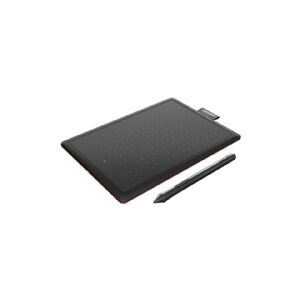 Wacom One by Wacom - Digitizer - højre- og venstrehåndet - 21.6 x 13.5 cm - elektromagnetisk - kabling - USB - sort, rød