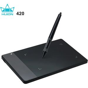 HUION a tablette graphique professionnelle avec stylet Signature 420  4 pouces  pour dessin Digital