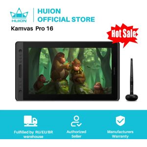 Huion – tablette graphique Kamvas Pro 16  écran numérique de 15.6 pouces pour dessin  avec stylet