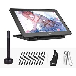 KOCAN Tablette à Dessiner,Moniteur d'affichage de Tablette Graphique 16HD de 15,6 Pouces avec Dessin 1920 * 1080, Haute résolution, Niveau de Pression 8192, avec Stylet Rechargeable, pincettes - Publicité