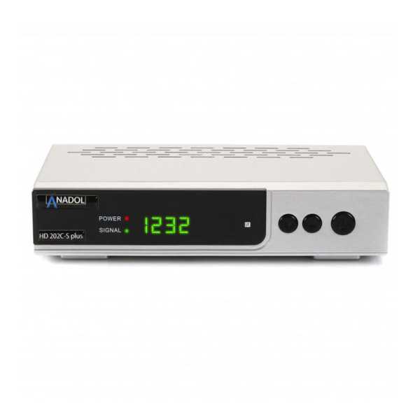 Anadol HD 202C-S Plus 1080p Full HD DVB-C Tuner Kabel Receiver Silber mit WiFi Stick Antenne