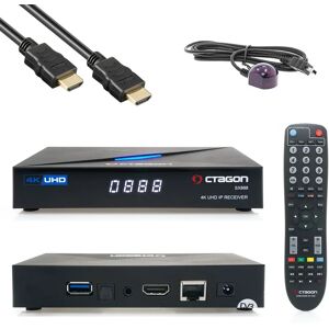 OCTAGON SX888 4K V2 WL ULTRA HD IP HDMI USB H.265 Stalker Multistream IPTV Receiver Schwarz