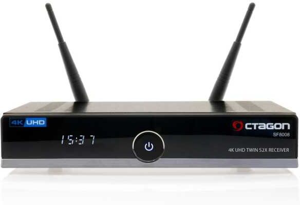 Octagon SF8008 4K UHD 2160p H.265 HEVC E2 Linux Dual WiFi Twin DVB-S2X Receiver 1TB