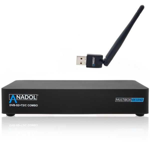 Anadol Multibox 4K UHD 2160p E2 Linux DVB-S2 Sat & DVB-T2/C Combo Wifi Receiver