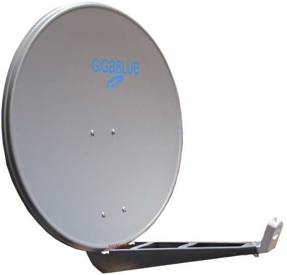 GigaBlue HD Super 85cm Doppelarm Alu Sat Antenne Anthrazit