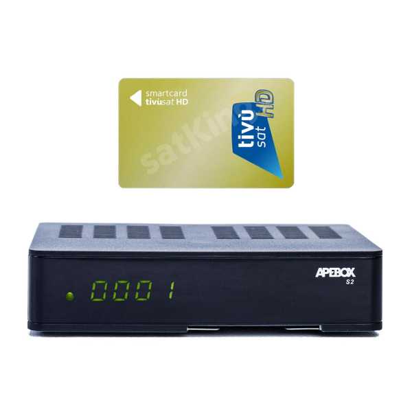 Apebox S2 Full HD H.265 LAN DVB-S2 Sat Receiver mit HD TIVUSAT Karte Aktiv