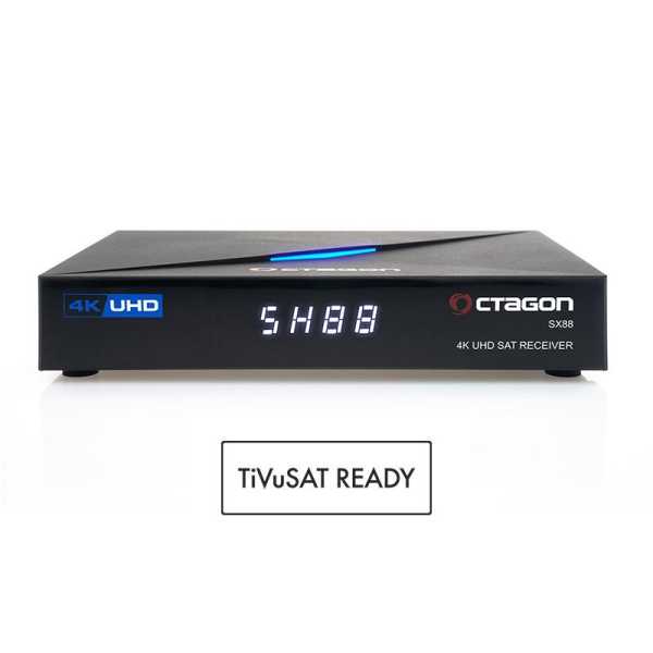 Octagon SX88 4K UHD S2+IP HDMI USB Kartenleser H.265 TV IP Mediaplayer TiVuSat geeignet