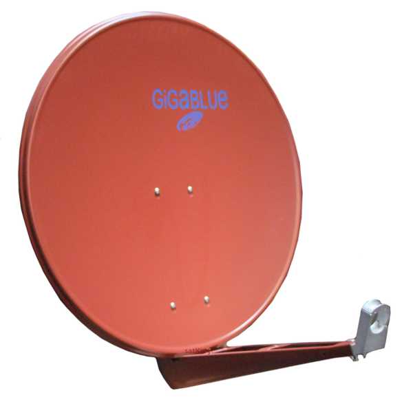 GigaBlue HD Super 85cm Doppelarm Alu Sat Antenne Rot