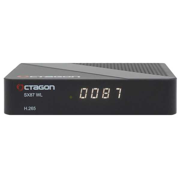 OCTAGON SX87 WL Full HD IP H.265 Linux WiFi LAN HDMI DVB-S2 Sat IP Receiver Schwarz