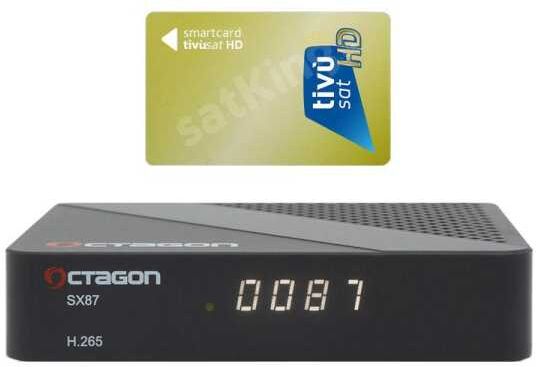 Octagon SX87 Full HD H.265 Linux LAN HDMI DVB-S2 Sat Tuner IP Receiver mit TiVuSat Karte aktiv