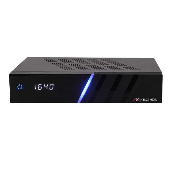 AX Technology AX 4K-BOX HD61 1x DVB-S2X 1x DVB-C/T2 4K UHD 2160p PVR H.265 E2 Linux Receiver 4TB