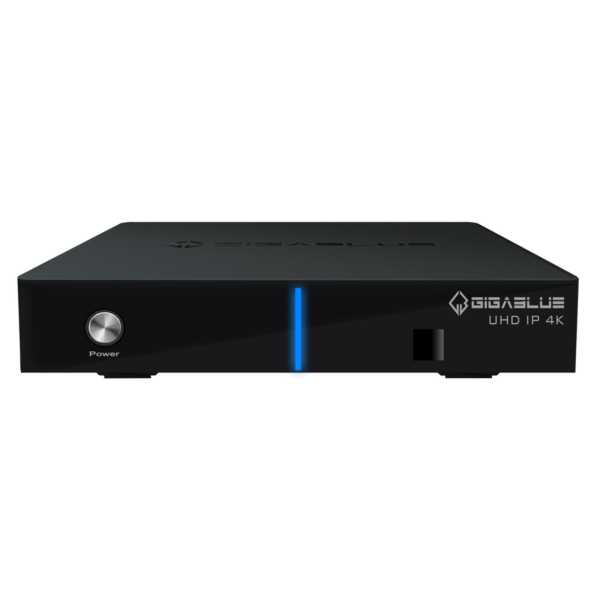 GigaBlue UHD IP 4K USB HDMI SD Karte 1x DVB-C/T2 Single Tuner H.265 Multiroom Receiver Schwarz