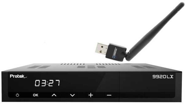 Protek 9920 LX E2 Linux Full HD 1080p HEVC H.265 TV IP Wlan 1xDVB-S2 Sat Receiver Schwarz