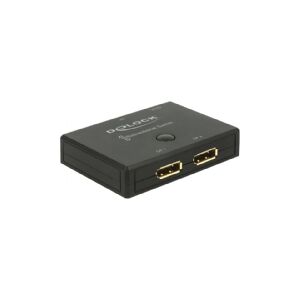 Delock Displayport 2 - 1 Switch bidirectional 4K 60 Hz - Videoswitch - 2 x DisplayPort - desktop