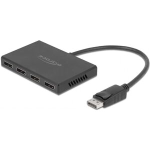 Delock Displayport 1.4 Splitter - 4k/60hz - 4 Vejs - Sort - *dem