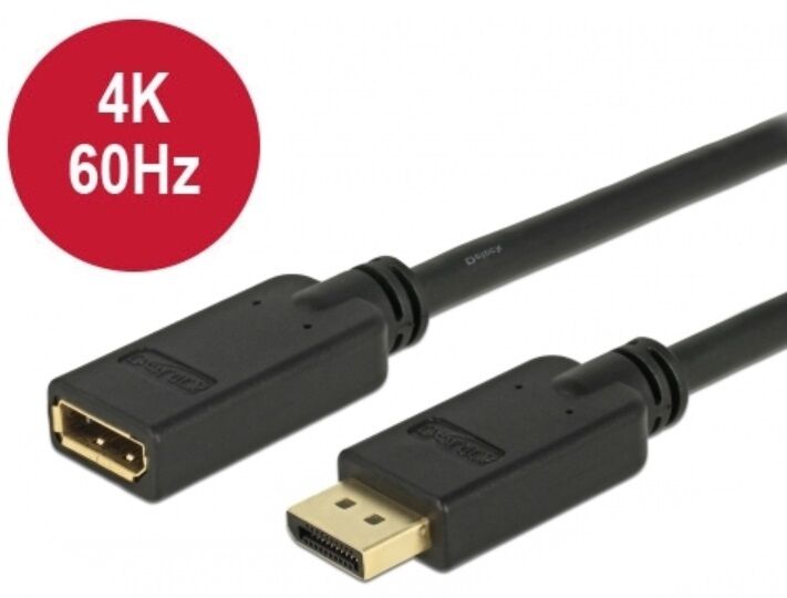 Delock Displayport 1.2 Forlængerkabel - 4k - 60hz - 7.5 M