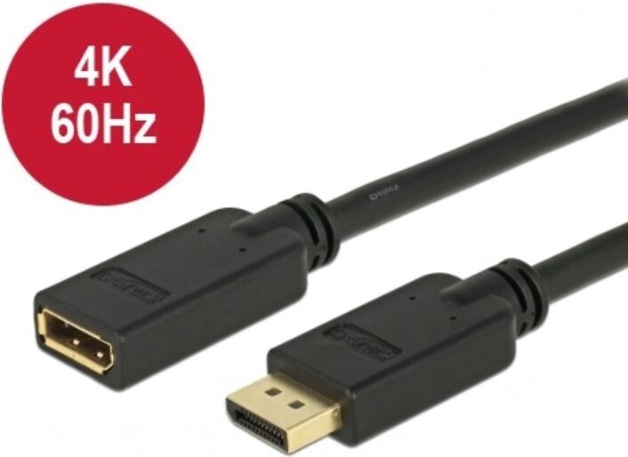 Delock Displayport 1.2 Forlængerkabel - 4k - 60hz - 10 M