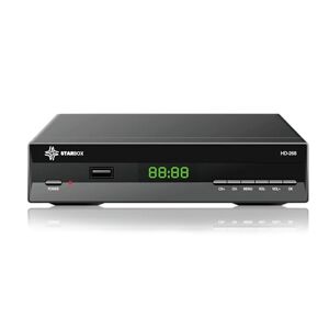 STAR BOX Décodeur TNT HD  HD-268 DVB-T2 DVB-C Réception de qualité, chaînes gratuites H.265,Full HD 1080p Terrestre USB, HDMI, péritel, télécommande Universelle 2 en 1 - Publicité