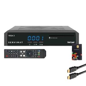 Servimat Pack  Récepteur TV Satellite Full HD + Carte d'accès TNTSAT V6 + Câble HDMI - Publicité